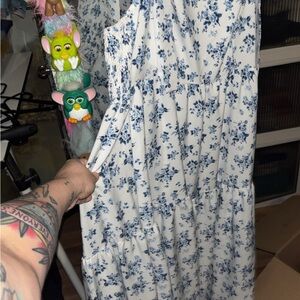 SHEIN Blue Floral Maxi Dress